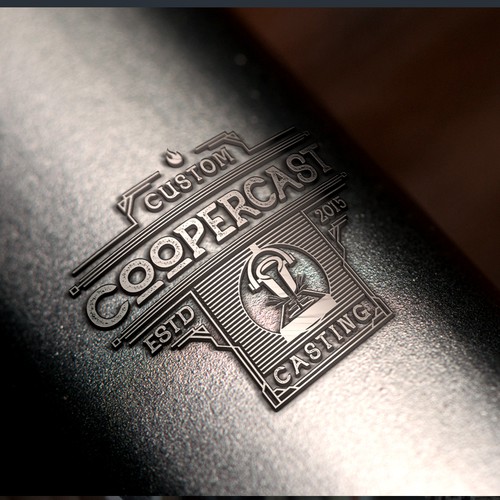 Logo, aluminum and brass metal casting 