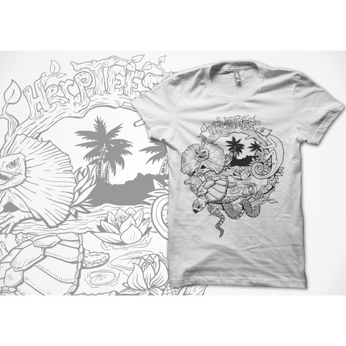 Reptile Collage  T-Shirt design!