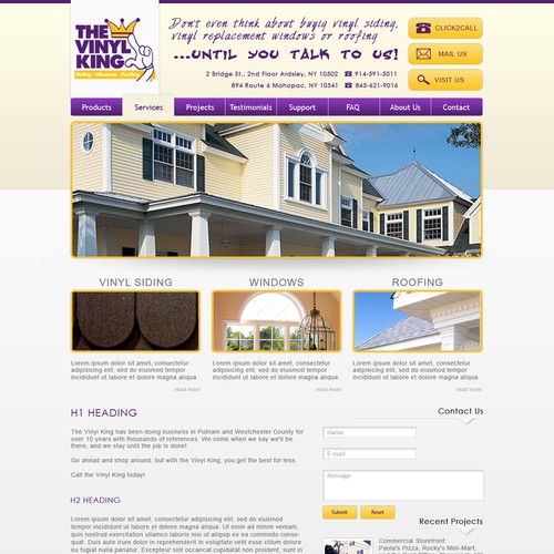 Home remodeling contractor - VinKin1  needs a new website design