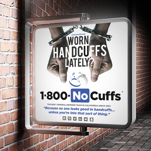 1.800.NoCuffs Burbank Airport Signage