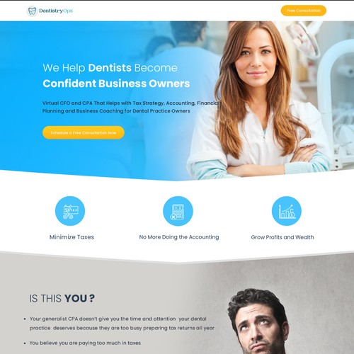 web design for a client Dentistry Ops