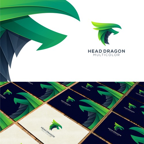 Head Dragon logo modern