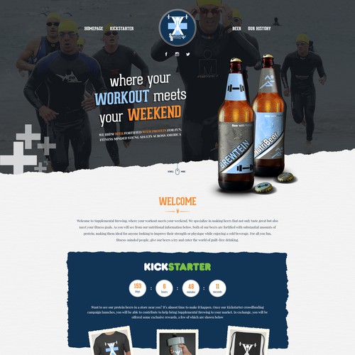 Homepage design for Supplemental Brewing