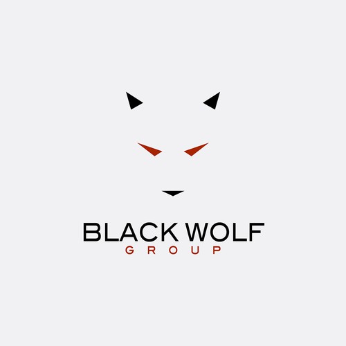 Creating an abstract wolf outline for Black Wolf Group 