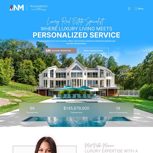 Luxury Real Estate Portfolio & Agent Landing Page
