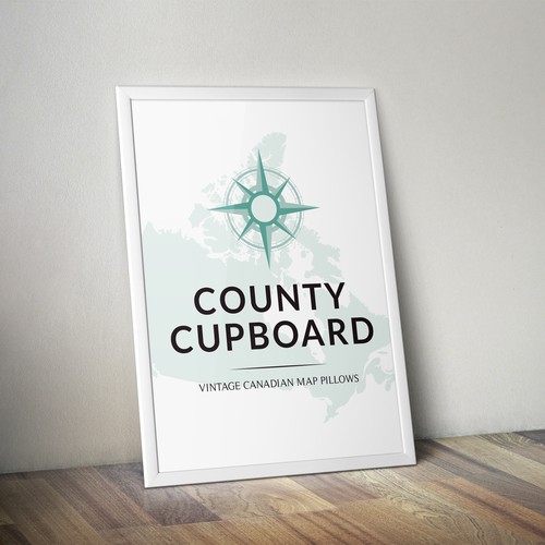 Create a new logo for County Cupboard and our vintage map pillow company.