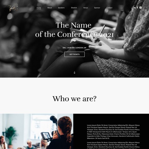 Concept a web-site for a Woman Conference