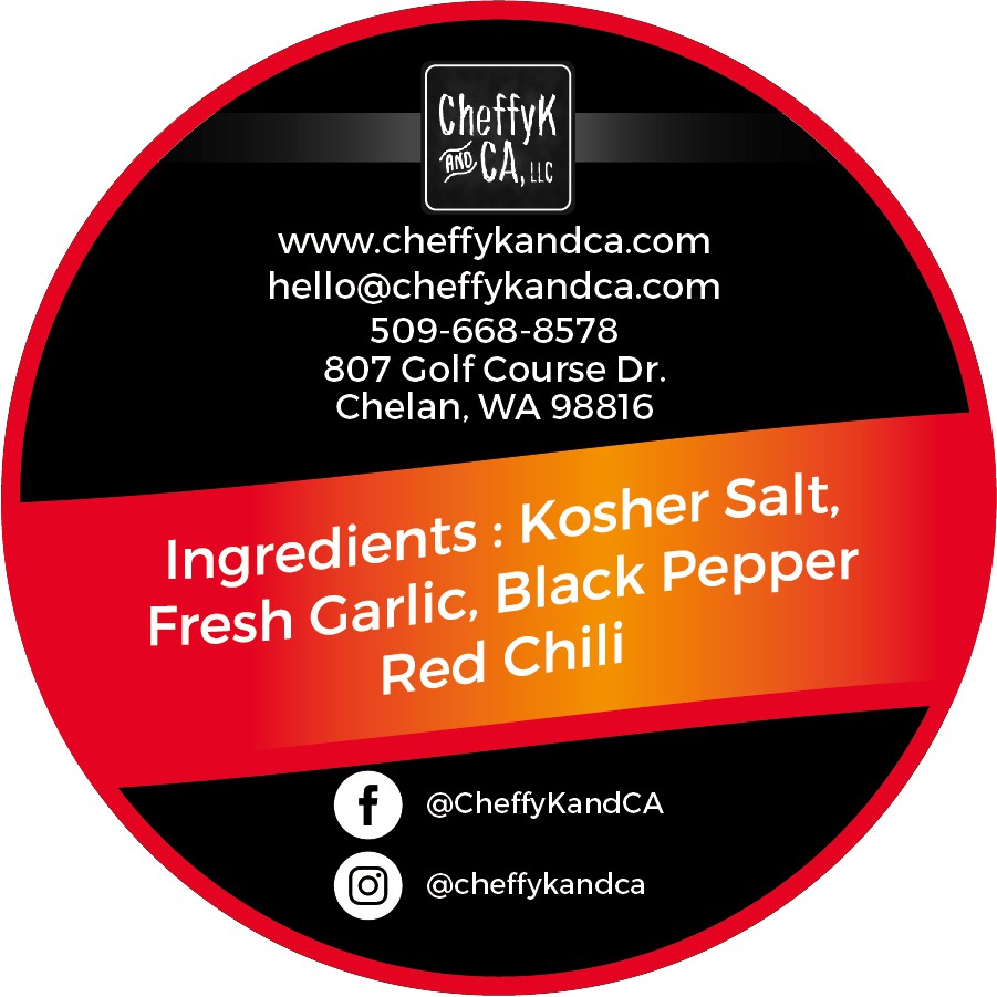 Create a spicy label for a Kickin' Seasoning Salt