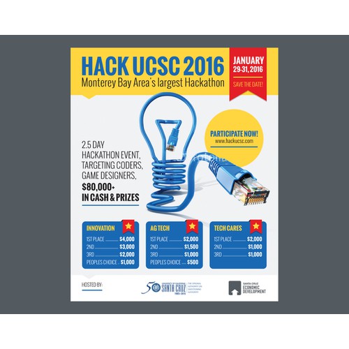 Poster design for Hack UCSC 2016