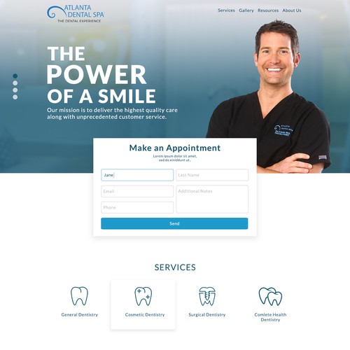 Modern Dental Spa Website Design