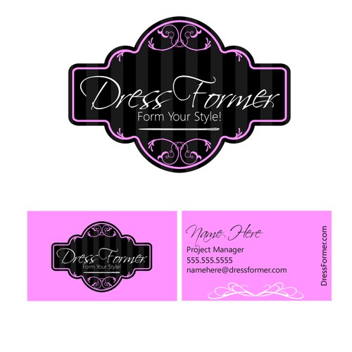 Creative Challenge! Logo & business card for DressFormer-Virtual Fitting Room Company
