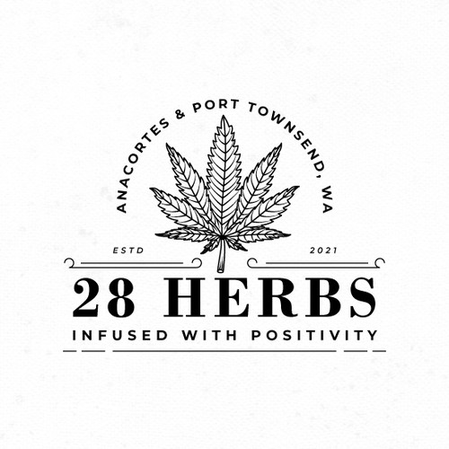 Vintage logo for cannabis farm.