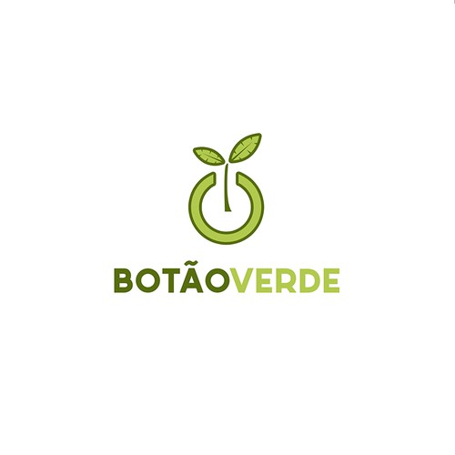 Green Button Tech Startup Logo Design
