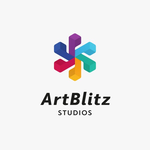 Abstract logo concept for art studio