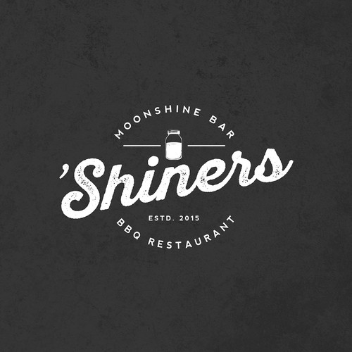 Logo concept for Shiners Moonshine Bar & BBQ Restaurant