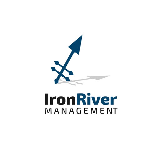 Create a logo and business card for Iron River Management