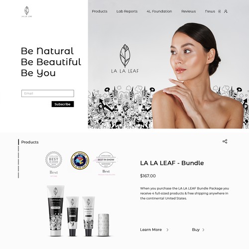 Landing page design