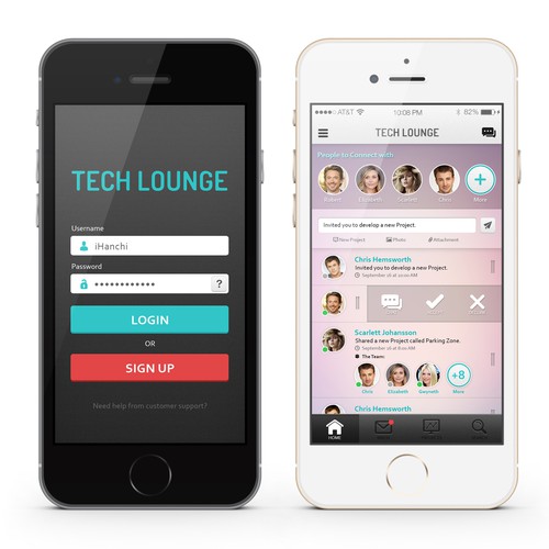 Tech Lounge App Concept