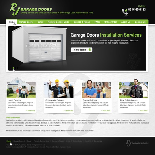 Website Design for Garage Door Business