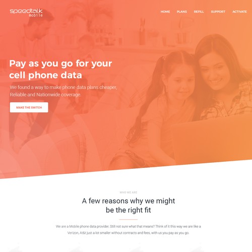 Webdesign for Speedtalk Mobile