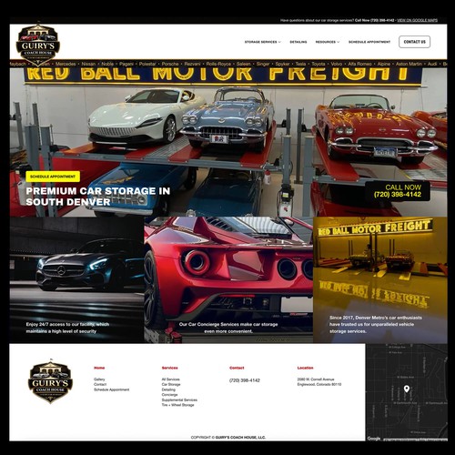 New Custom Website for Luxury Car Storage Business