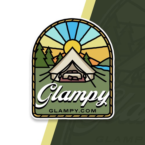 Winning badge logo for Glampy.com