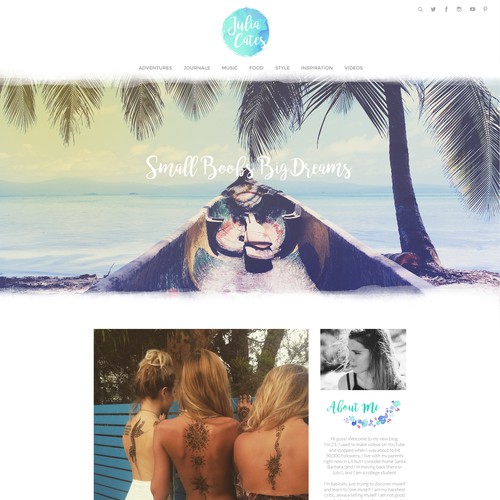 Design Concept for Adventure Blog