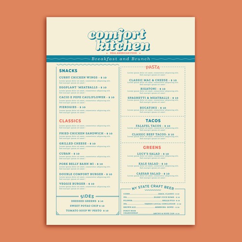 Menu Design