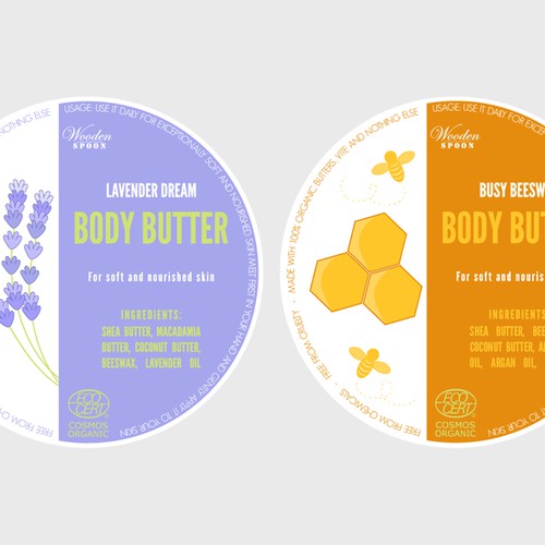 Create label design for a new 100% Organic, Cosmetic Brand