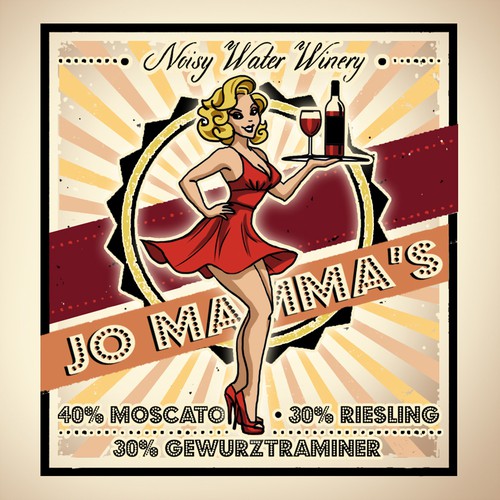 Sexy icon design for a Winery Label