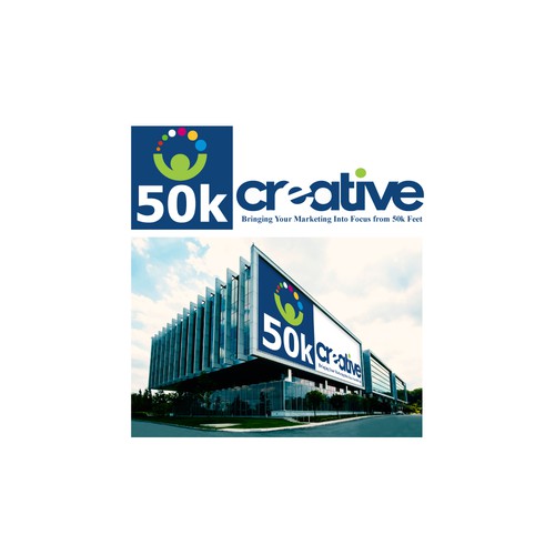 Logo for 50k creative, New company ready for Take Off.