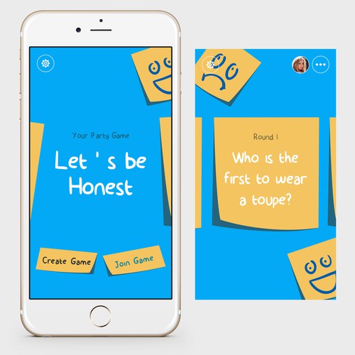 Create the look and feel of a hilarious new party game mobile app