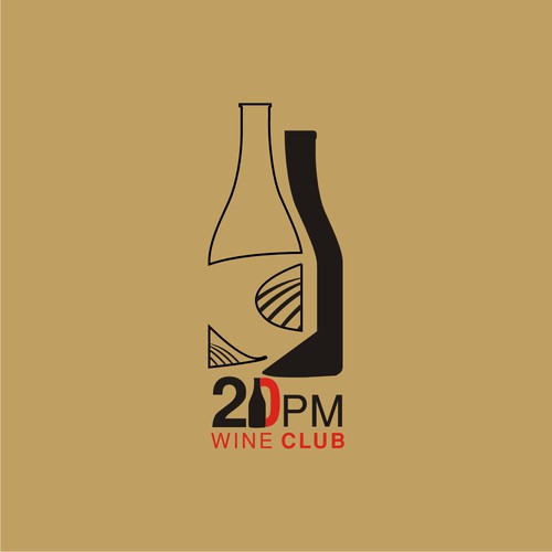 logo concept for 20pm wine club