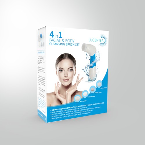 LUCENTEA Facial & Body Brush Box Package