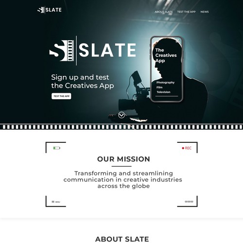 Slate Landing Page