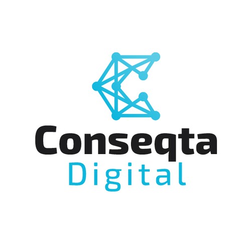 Conseqta Digital – Modern Network Technology Logo Design