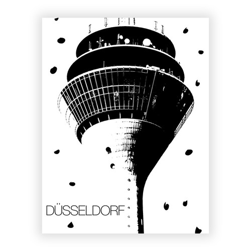 Dusseldorf tower poster