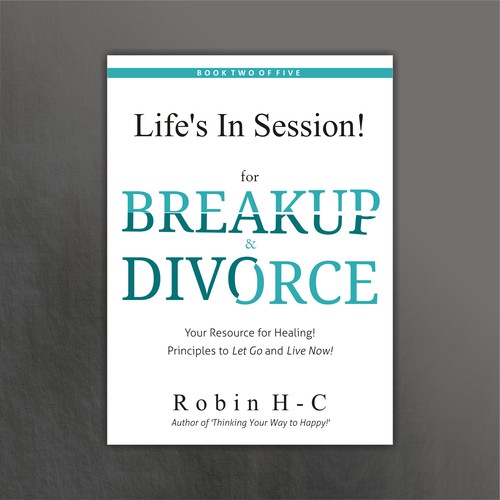 Book cover concept about facing life after breakup  and divorce