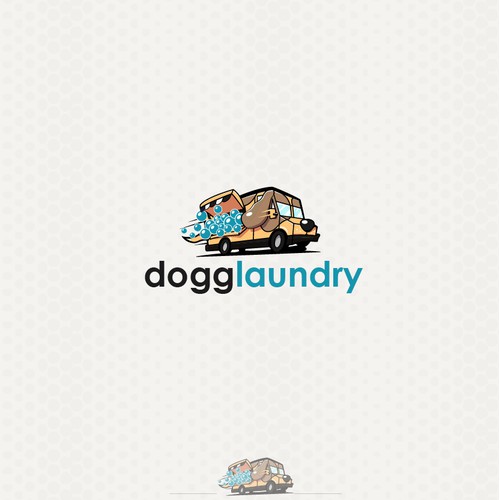 dog laundry logo design 