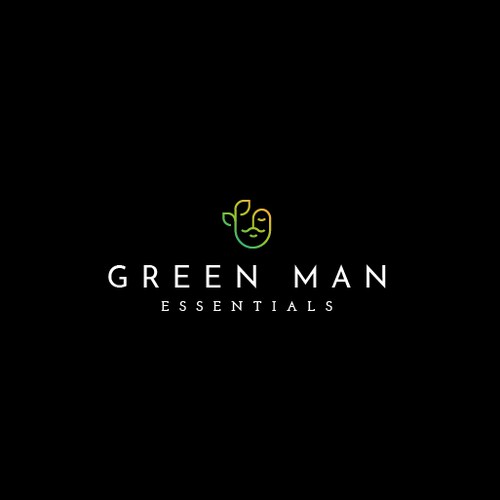 Funky line colorful logo for Green Man Supplements