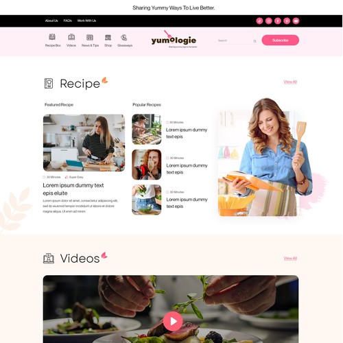 Yumologie Website Design