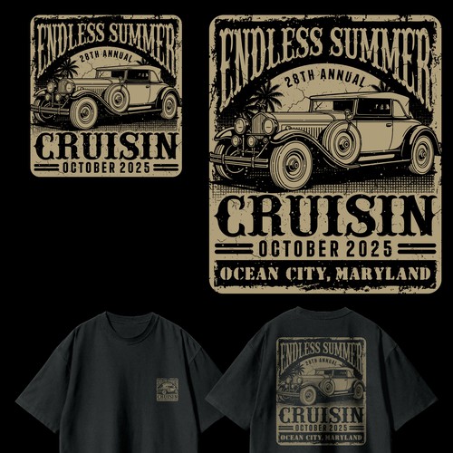 Endless Summer Cruisin 2025 - Dark tshirt