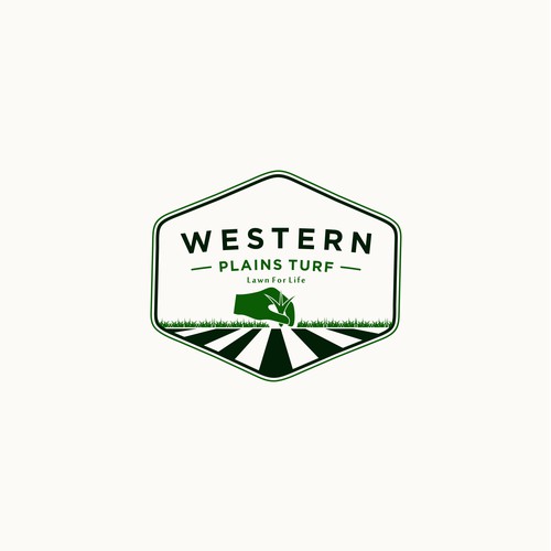 bold logo concept for western plains turf