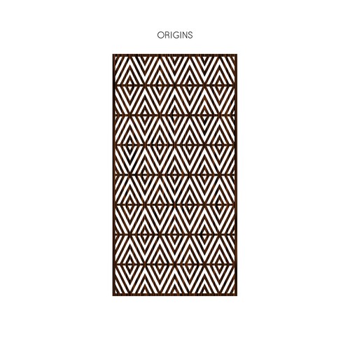 Geometric Wood Room Divider
