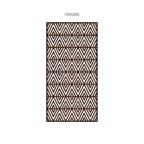 Geometric Wood Room Divider