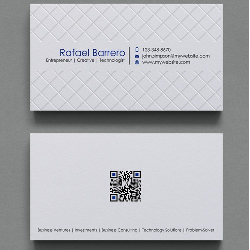 Letterpress Business Card Design