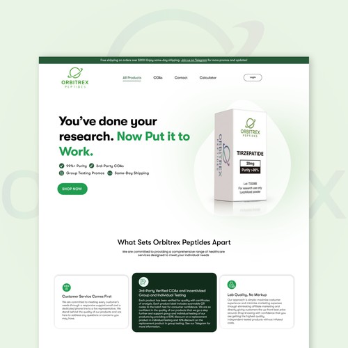 E-Commerce Squarespace Website for Certified Health & Wellness Products