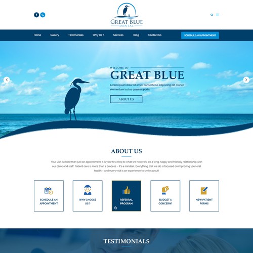 Dental Blue Homepage Design