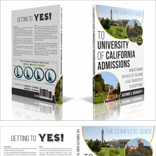 Design a professional book cover for The Complete Guide to University of California Admissions!