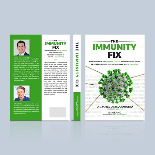 Winning book cover design for The Immunity Fix